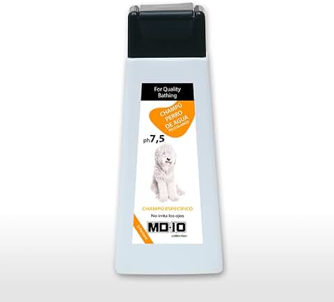 MD-10 COLLECTION Champú Perro de Agua para Pelo Blanco (300 ML)  