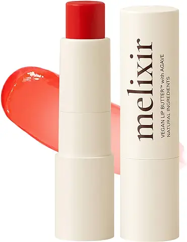 Melixir Mantequilla Labial Vegana n.° 08 Havana (teñida) (+11 Colores Más) 0.13 oz, sin Abejas, sin Vaselina, Barra Labial Vegana de Nutrición Profunda a base de Plantas  