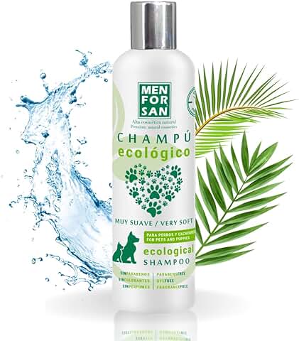 MENFORSAN Champú Ecológico Perros y Cachorros 300 ml, Ingredientes 100% Biodeegradables  
