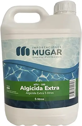 MUGAR- Algicida Concentrado no Espumante 5L SIN Cobre para Eliminación de Algas. ACCIÓN RÁPIDA, Mantenimiento de Piscinas. Alguicida Extra- 5 Litros ANTIALGAS  