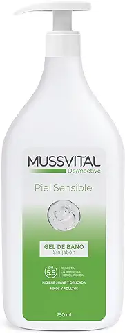 Mussvital Dermactive, Gel de Baño para Pieles Sensibles, 750 ml  