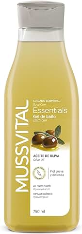 MUSSVITAL Essentials, Gel de Baño, Aceite de Oliva, 750 ml  