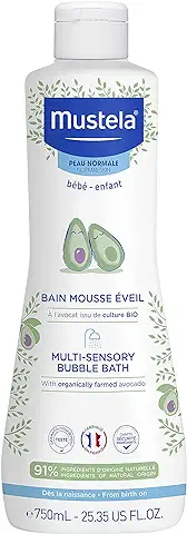 Mustela Multi Sensory Bubble Bath - Gel de Baño para Bebés, 750 ml  