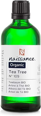 Naissance Aceite Esencial Árbol de Té Puro BIO (No. 109) 100ml - Certificado Ecológico Puro, Aromaterapia Natural - Cuero Cabelludo, Uñas - No Diluido Para Quemador, Humificador, Difusor, Masajes  