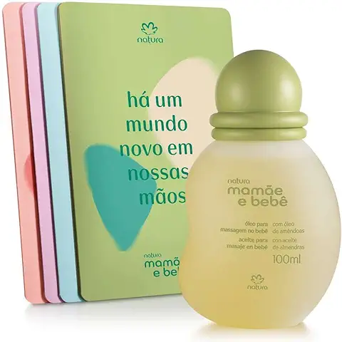 NATURA - Aceite de Masaje Mamae e Bebe - Para la Higiene del Bebé - Hidrata y Relaja - Dermatológicamente Probado - Aprobado por los Pediatras - 100% Vegano - Cruelty Free - 100 ml  