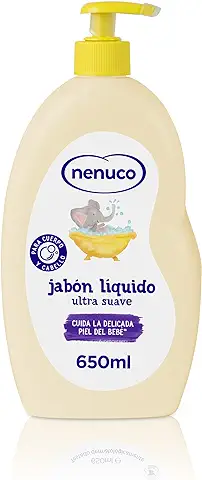 Nenuco Jabón Líquido Ultra Suave, con Aloe Vera, para Cuerpo y Cabello, 650 ml  