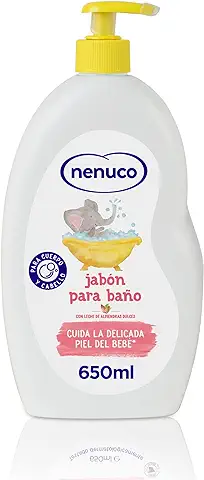 Nenuco Jabón para Baño, con Leche de Almendras Dulces, para Cuerpo y Cabello, 650 ml  