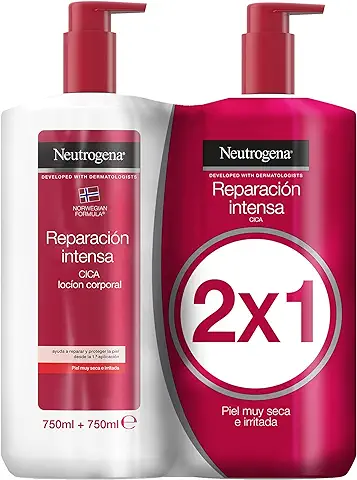 Neutrogena Fórmula Noruega, Crema Hidratante Corporal, Para piel seca día y Noche, Hasta 48 hrs de Hidratación, Piel más Suave y Nutrida, 2 x 750 ml  