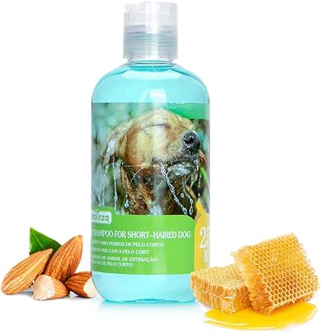 Nobleza Champú para Cachorros Aroma de Almendra y Miel, Champú para Perros de Pelo Corto Hipoalergénico Especial para Bull Terriers y Corgi 250 ml  