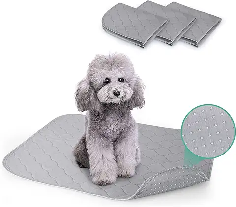 Nobleza - Empapadores para Perros Pequeños, Almohadillas de Entrenamiento Lavables para Mascotas, Reutilizable Absorbente Cojín Antideslizante Pet Pee Pad Paquete de 3 (60 * 45cm), Gris