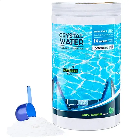 Nortembio Floculante Natural Concentrado 14 Semanas. Eliminador de Turbidez para Piscinas Pequeñas e Hidromasajes. Clarificante para Aguas Transparentes. Producto Orgánico Seguro para Toda la Familia.  