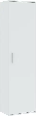 Oggi Carpino Armario Multiusos de 1 Puerta Armario Multiusos Práctico y Sólido de 1 Puerta para Diferentes Espacios, 183x50 (Al x An), Blanco  