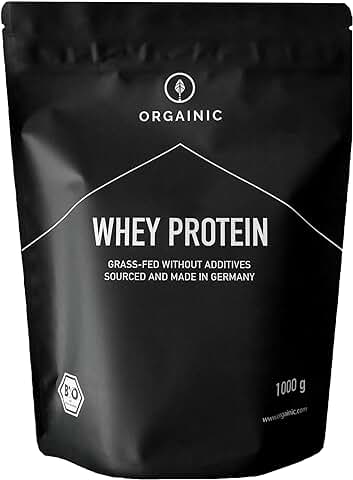 ORGAINIC Polvo de Proteína de Suero de Plátano Rojo Orgánico - Certificado Orgánico - Polvo de Proteína de Alemania - Pienso de Hierba - 1000g  