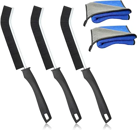 Pack Cepillo Limpieza Hogar con Bayeta Microfibra, Cepillo de Limpieza de Cerdas Duras con Bayeta Limpiacristales, Cepillo Inodoro Cepillo Fino para Limpiar Juntas, Paños de Cocina, Trapos Cocina  