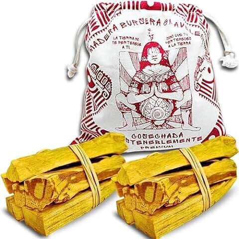 Palo Santo Limpieza Energética (100gr XL Premium PERÚ) Incienso Natural Palo de Santo para Quemar - PaloSanto Madera Sagrada +Pack Regalo Tela Yoga con Dibujo Madre Tierra  