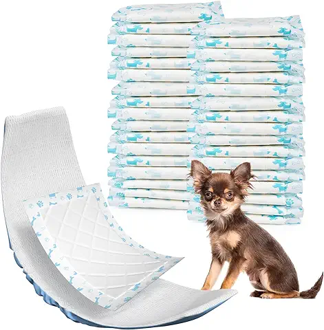 Pet Soft Forros de Pañales para Perro, Forro Desechable para Pañales, Almohadillas de Inserción Súper Absorbentes para Pañales de Perro (hueso Azul, XS-100)  