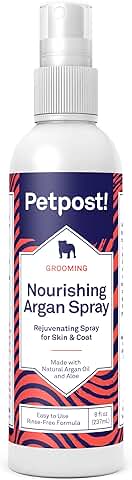 Petpost | Spray de Champú de Argán sin Agua para Perros - Desodorante y Limpiador de Pieles Naturalmente Nutritivo para Pieles más Sanas y Brillantes - Fórmula sin Enjuague  