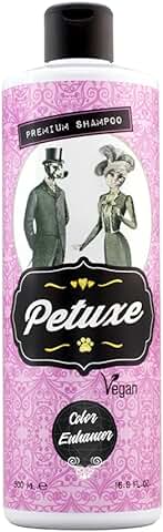 Petuxe Champú Vegano Potenciador del Color. Champú Vegano Perros. Champú Mascotas. Todas Las Razas. Lavante, Hidratante y Vitalizante. Aceite de Oliva Ecológico (500 ml)  