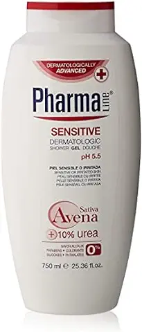PHARMALINE Gel de Baño piel Sensible o Irritada Sensitive 750ml con Avena Sativa y urea - Sin Siliconas, Parabenos ni Sulfatos.  
