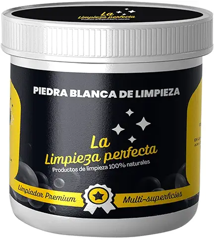 Piedra Blanca Limpieza | 550GR | Premium | Limpiador de hogar Multiusos | Arcilla Blanca | Esponja incluida | La Limpieza 100% Natural |