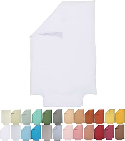 P'tit Basile - Funda Nórdica para Edredón - 100x140 cm - Blanco - 100% Algodón Orgánico 57 Hilos/cm2 - Saco Nórdico para Cuna Cama de Bebé o Niños Pequeños  