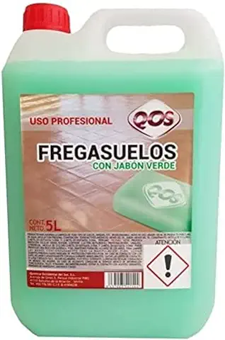 QOS Fregasuelos con Jabón Verde, 5 Litros  