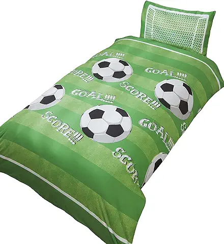 Rapport Home Goal Football - Juego de Funda de edredón y Funda de Almohada, Color Verde