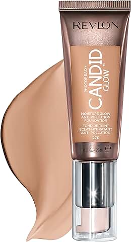 REVLON PhotoReady Candid Glow Moisture - Base de Maquillaje Hidratante, beis Medio  