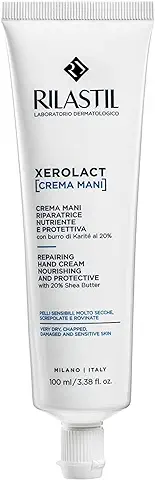 Rilastil Xerolact - Crema Reparadora para Manos Secas, Agrietadas y Estropeadas, Estándar, 100 Mililitros  