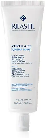 Rilastil Xerolact - Crema Reparadora para Manos Secas, Agrietadas y Estropeadas, Estándar, 100 Mililitros  