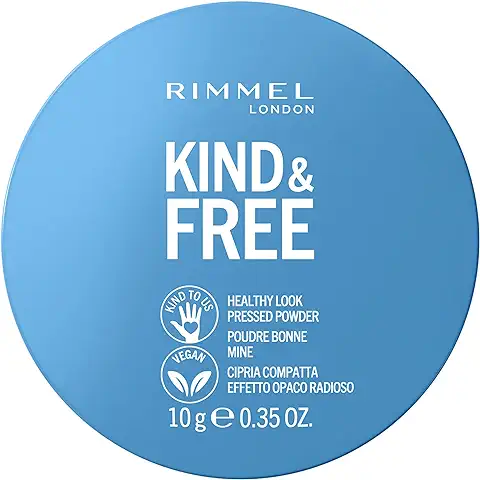 Rimmel Kind & Free Polvo Compacto Matificante, Tono 10 Fair, 10 gr  