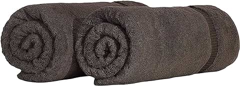 SALBAKOS Sábanas de Baño de Algodón Turco Orgánicas y Ecológicas para Hotel y SPA (Juego de 2) 35 "x70 (Pack de 2) Chocolate  