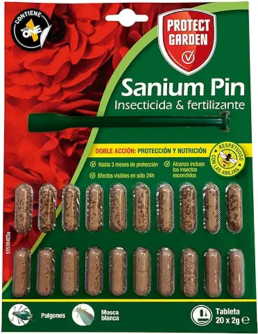 Sanium Pin Insecticida y Fertilizante, Doble Acción - Protección y Nutrición  