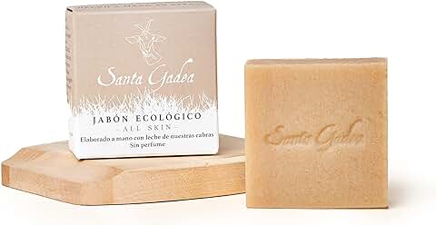 Santa Gadea All Skin 120 g | Jabón Neutro Ecológico | Leche de Cabra y Aceite de Oliva | Pieles Sensibles y Niños | Jabon Sólido 100% Natural | Saponificación en Frío  