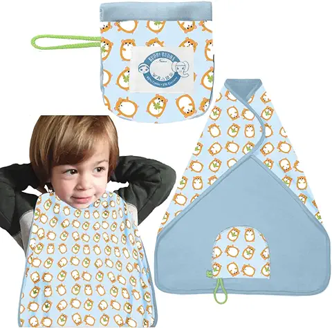 Servilleta Budhi Budha® bebe y Niños de 1 a 10 Años/algodón Biológico y Orgánico GOTS/certificado Oekotex/Bolsa de Transporte Integrada/Sin Plástico/Hamsters  