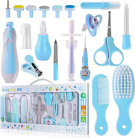 Set Para Cuidado Del Bebé, RoseFlower 20 Piezas kit Aseo Bebé Recien Nacido Higiene - Bebé Kit de Cuidado de Salud Seguro Infantil Enfermera Diaria Herramienta para el Uso Diario, Regalos para Bebes  