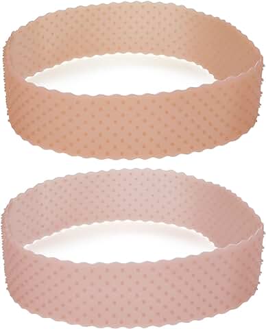Sibba 2 Unidades de Diadema de Agarre para Mujer Peluca de Silicona Banda Elástica Gorra de Agarre Ajustable Resistente Al Agua para Mantener la Peluca En Su Lugar Sin Costuras Unisex  