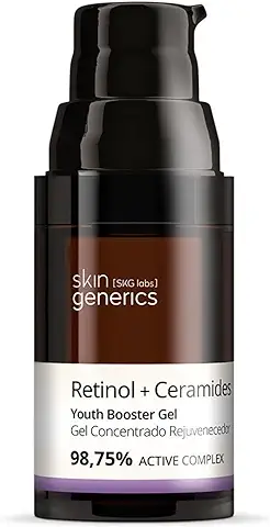 SKIN GENERICS - Gel Rejuvenecedor con Retinol y Ceramides - 20 ml - Para Pieles Maduras - Propiedades Calmantes y Antiedad - Favorece la Regeneración de la Piel - Sin Parabenos - 100% Vegano  