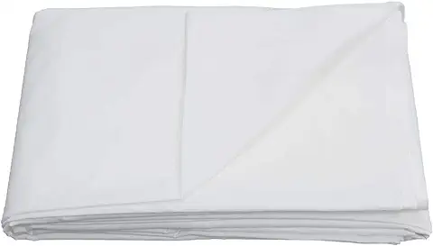 Sleepdown 5056242724063 Sábana Encimera, Ropa de Cama Suave de Fácil Cuidado, Mezcla de Algodón, Color Blanco, Tamaño Super King, Matrimonio Grande  