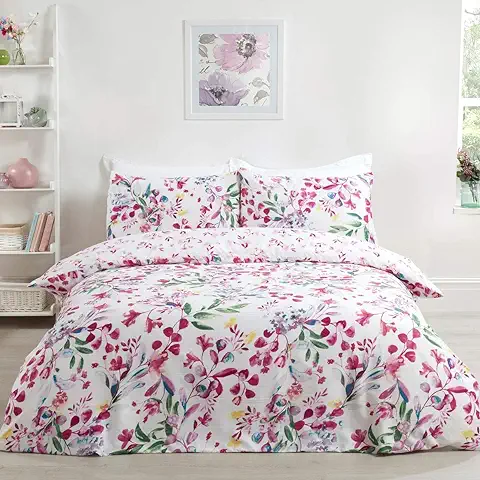Sleepdown Juego de Funda de Edredón Reversible con Fundas de Almohada para Cama Doble (200 x 200 cm)  