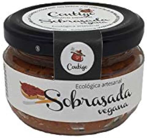 Sobrasada Vegana Ecologica -Tarro de 120 gr - Conservas Artesanales Contigo (Pack de 1 Tarro)  