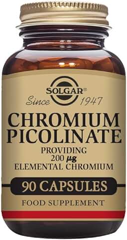 Solgar Cromo Picolinato 200 µg elemental, 90 Cápsulas vegetales