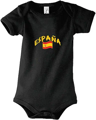 Supportershop - Body para Bebé, Color Negro  