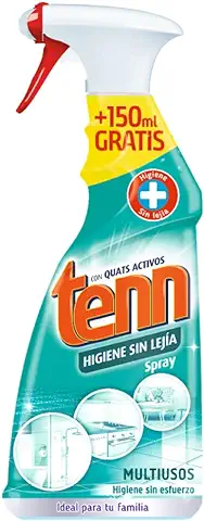 Tenn Higiene sin Lejía - Limpiador Multiusos en Spray. Higiene sin Esfuerzos. Con Oxigeno Activo - Higienizador para Baños, Cocinas y Muebles - 650 ml  