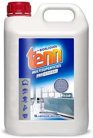 Tenn Multiusos Professional - Limpiador líquido con bioalcohol para todo tipo de superficies - Limpieza profunda y brillo duradero - Con bioalcohol - 5 Litros