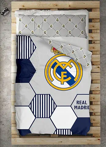TEXTILONLINE - Funda Nordica 2 Pzas. Real Madrid Regate (Cama 90 cms, Color Unico)  
