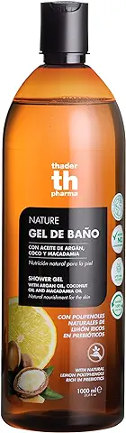 Thader Th Pharma Gel de Baño con Aceite de Argán, Coco y Macadamia Polifenoles Ideal para piel Sensible, 1000 ml  