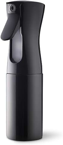Uervoton Botella Pulverizador Agua Peluqueria Fina Niebla Pulverizador Continuo Pulverizador Recargable Vacío Spray Rizos Pulverizar para Pelo Cara Plantas, 160ml,Negro  
