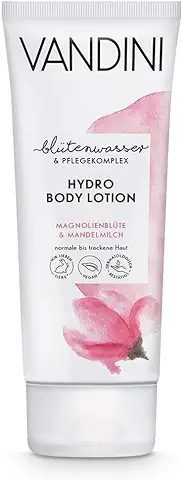 VANDINI Loción Corporal Hidratante para Mujeres con flor de Magnolia y Leche de Almendras - Crema para Pieles Normales a Secas - Libre de Siliconas y Parabenos 1x 200 ml  