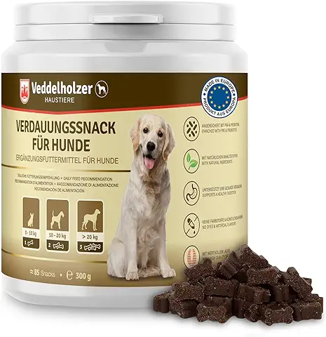 Veddelholzer Perro Trata Probióticos Digestivo Snack para Perros Accesorios para Construir la Flora Intestinal del Perro Trata de como un Complemento Alimenticio con Ingredientes Naturales  